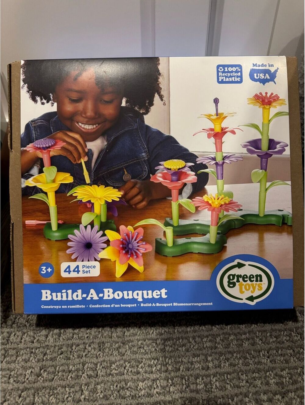 Green Toys: Build-a-Bouquet - 44pc Mix & Match Floral Toy Craft Set  VGUC